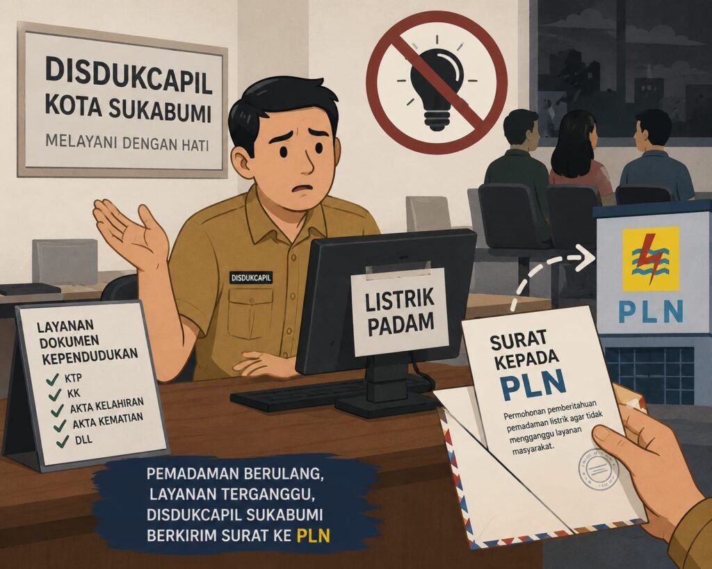 Disdukcapil Sukabumi Surati PLN, Minta Pemadaman Tak Ganggu Layanan Warga