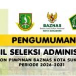 28 Calon Lolos Seleksi Administrasi Pimpinan BAZNAS Kota Sukabumi 2026–2031