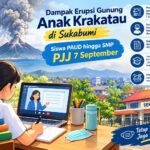 Terdampak Abu Vulkanik Gunung Anak Krakatau, Siswa PAUD hingga SMP di Sukabumi PJJ 7 September
