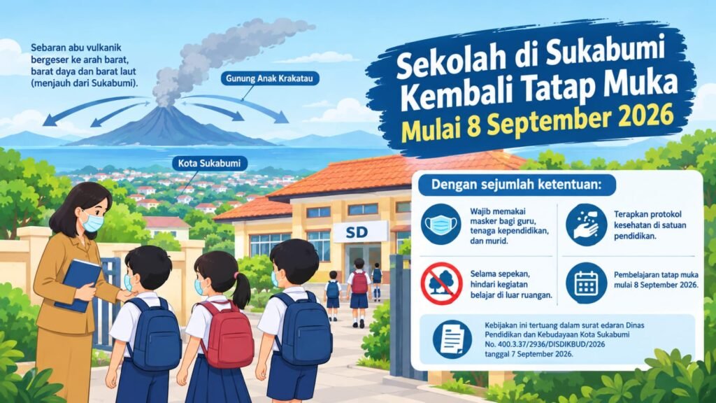 Mulai 8 September, Sekolah di Sukabumi Kembali Tatap Muka, Aktivitas Luar Ruangan Dibatasi