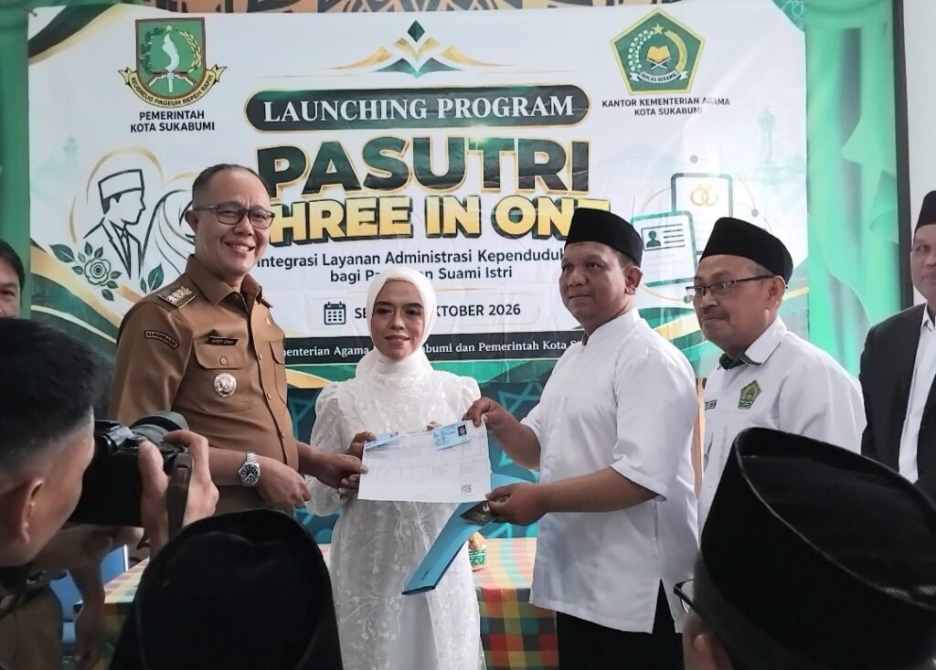 Pasutri Three in One Diluncurkan di Sukabumi, Nikah Langsung Dapat Buku Nikah, KTP, dan KK